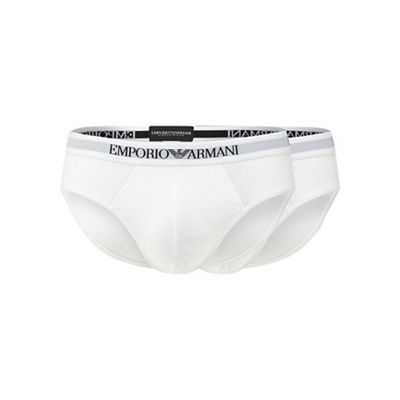 Pack of two white cotton trunks